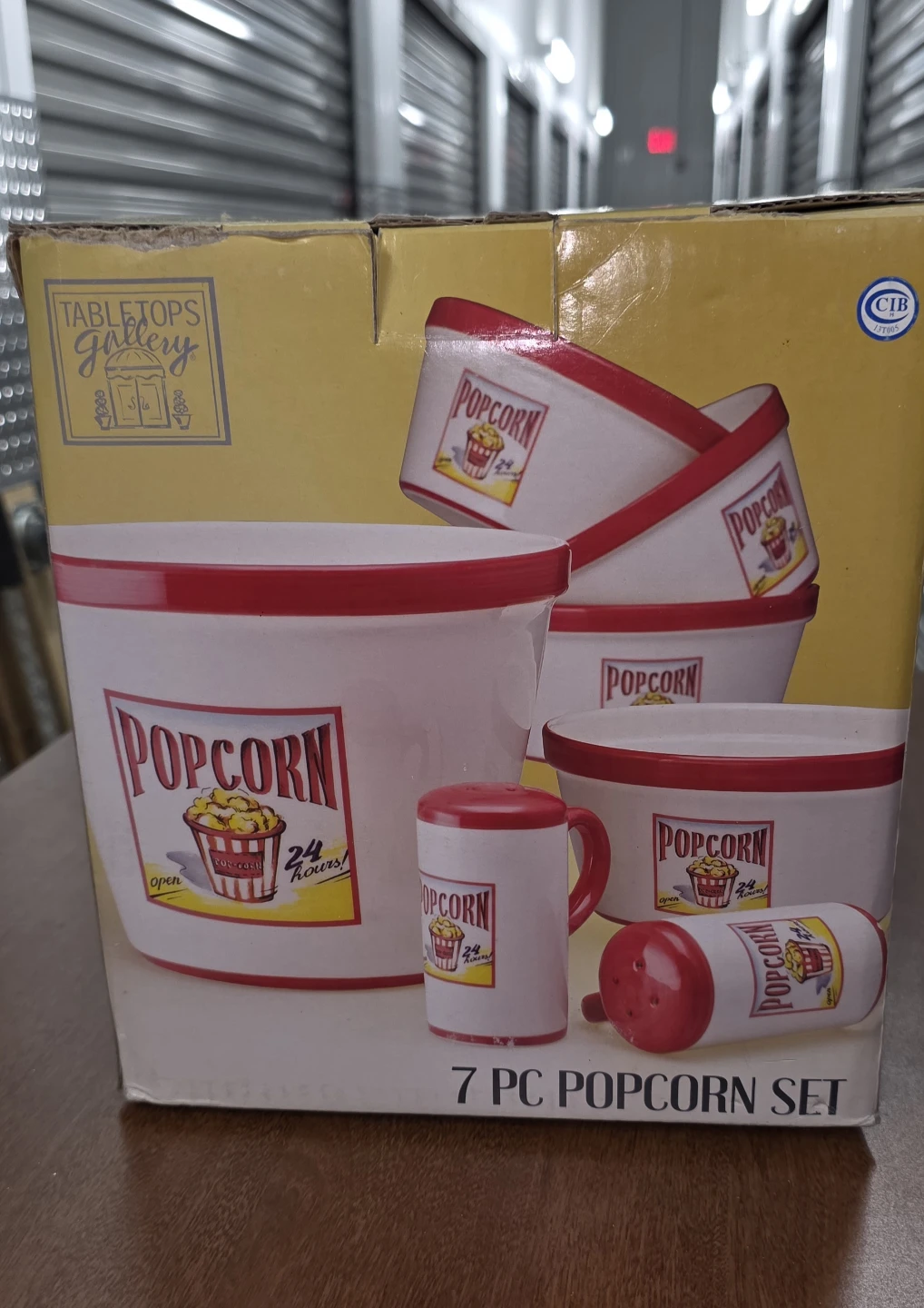 Tabletops Gallery 7 Piece Popcorn Set