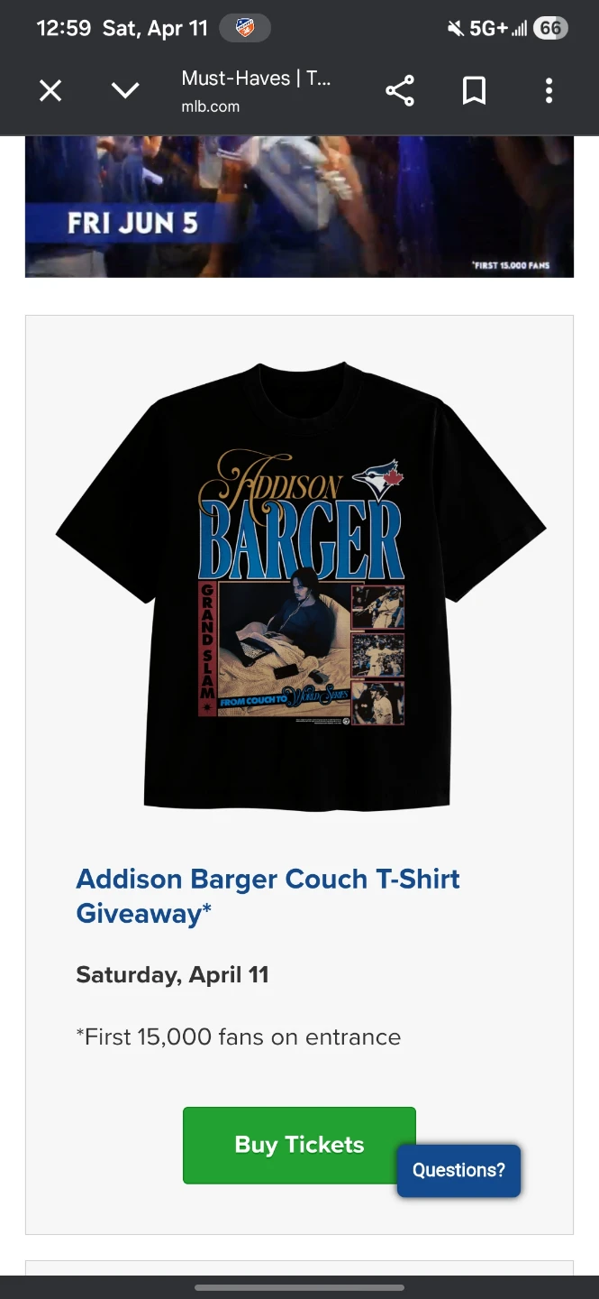 Addison Barger Blue Jays T-Shirt