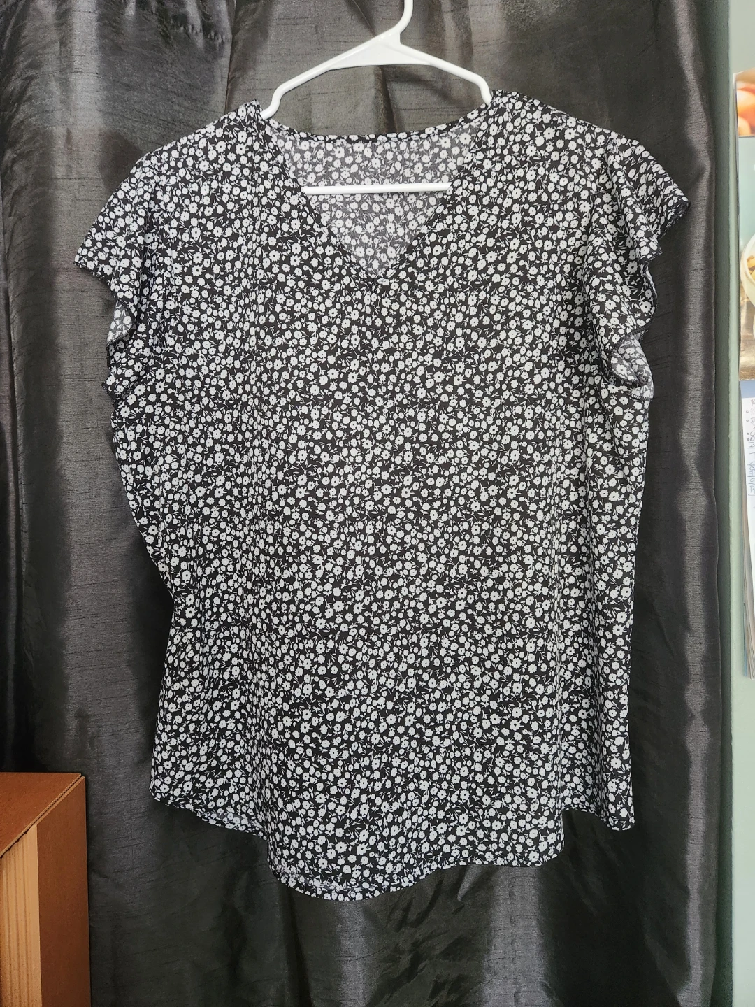 Women's Black & White Print Top