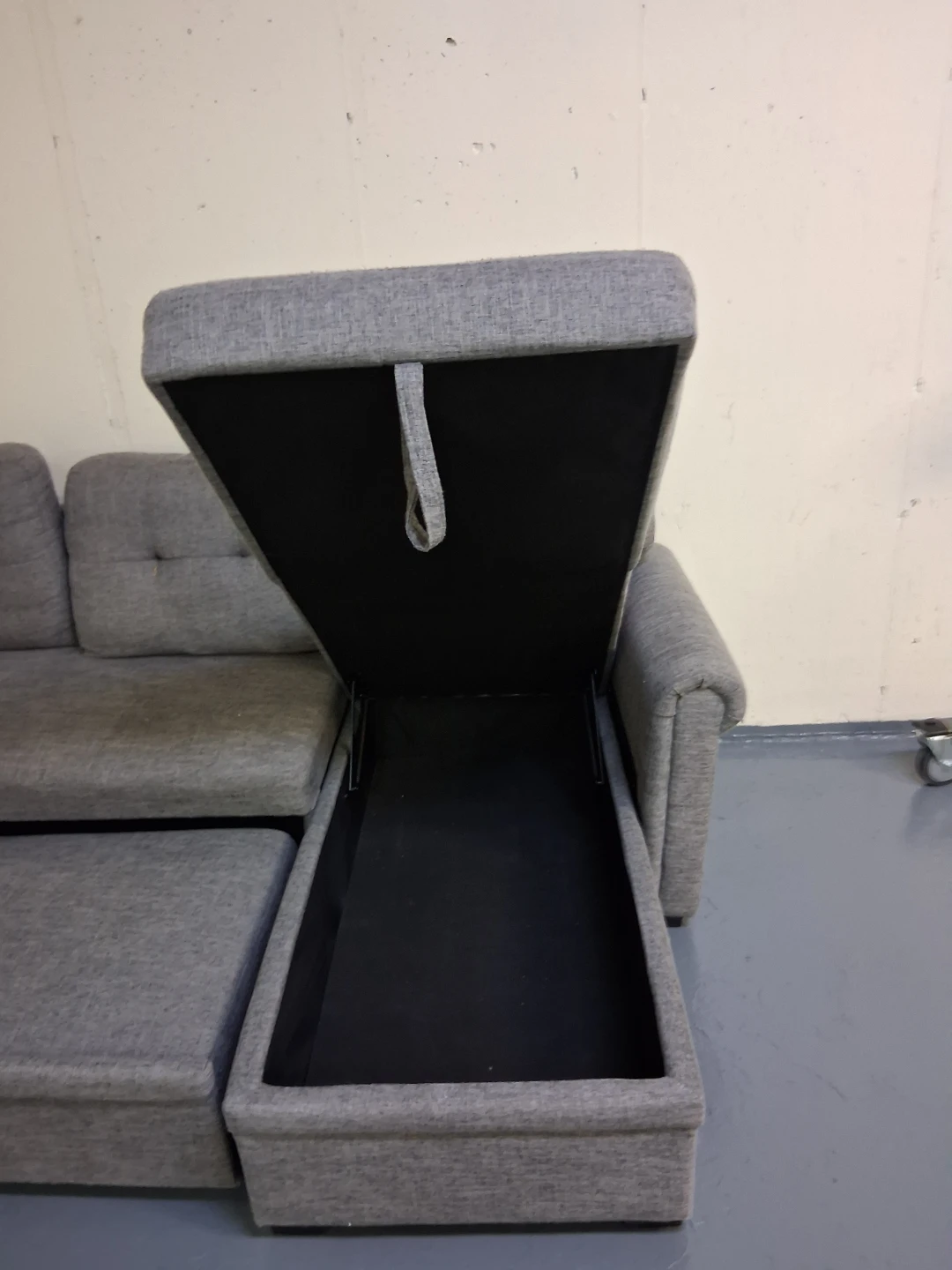 Gray Sectional Sofa with Storage