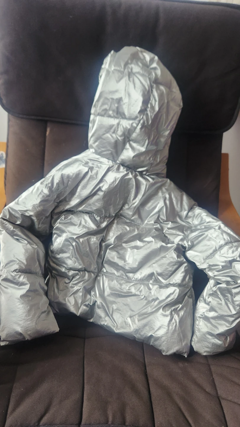 Kids Puffer Jacket - Silver and Black - photo 2