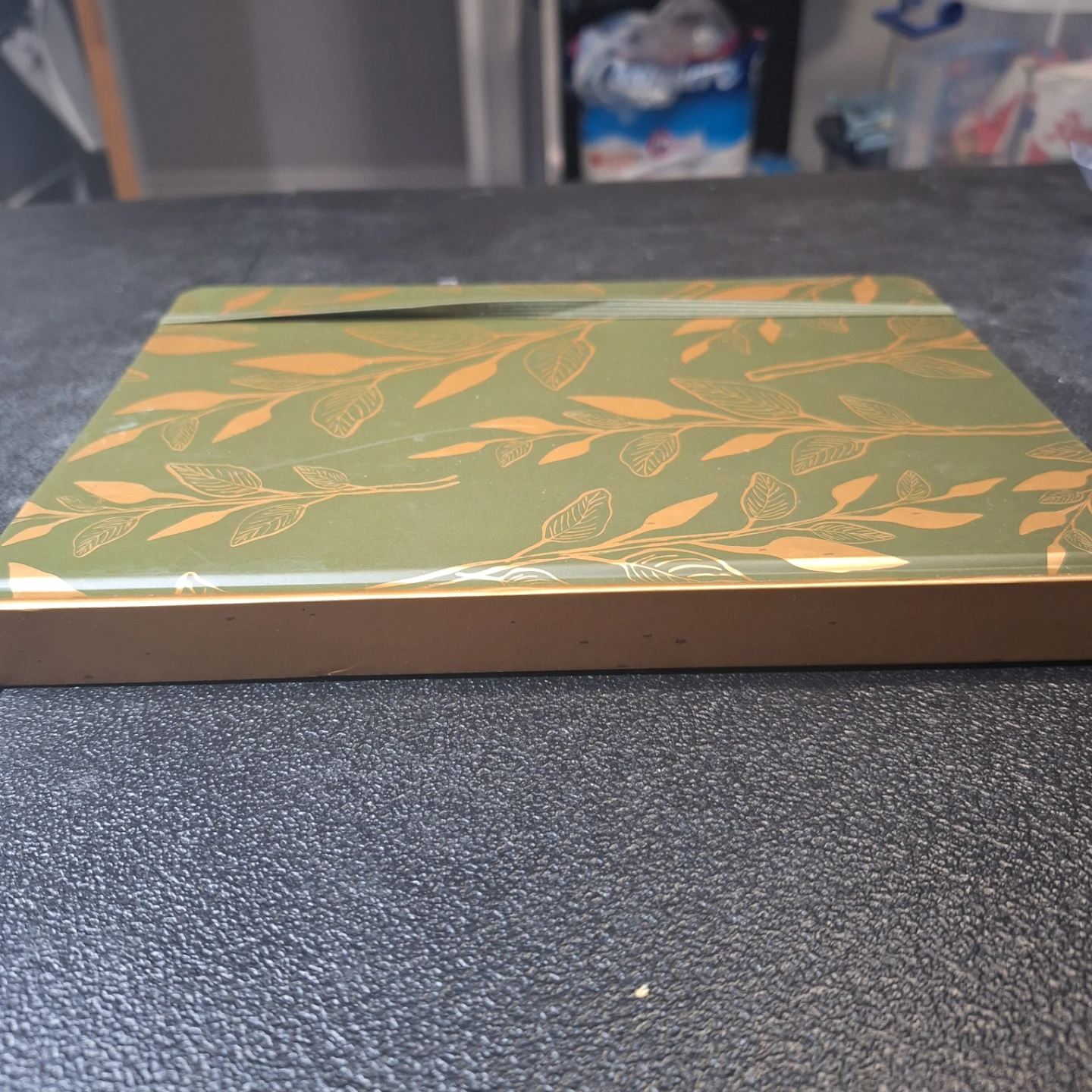 Green Leafy Pattern Notebook with Elastic Closure - photo 4