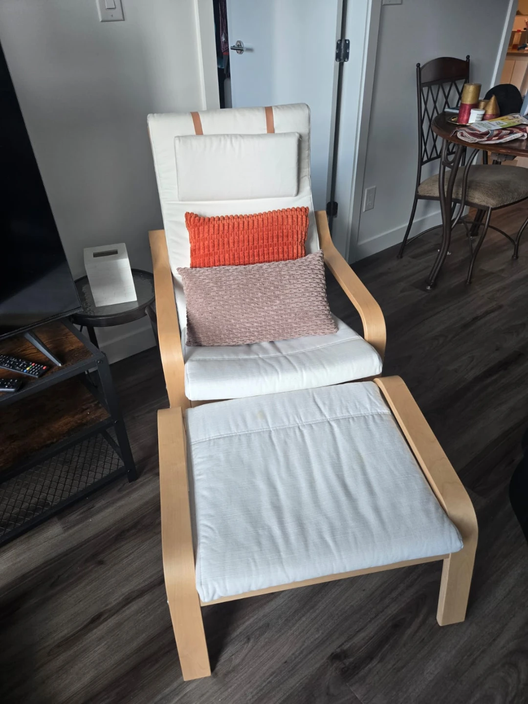 IKEA POÄNG armchair with ottoman - photo 3