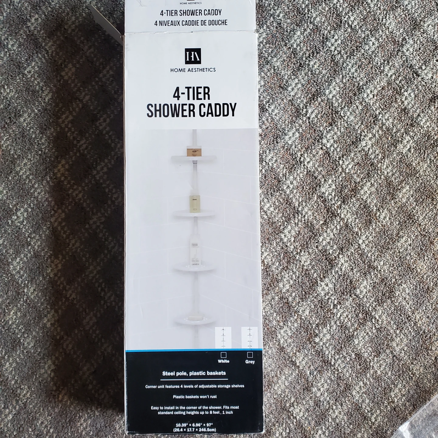 Home Aesthetics 4-Tier Shower Caddy