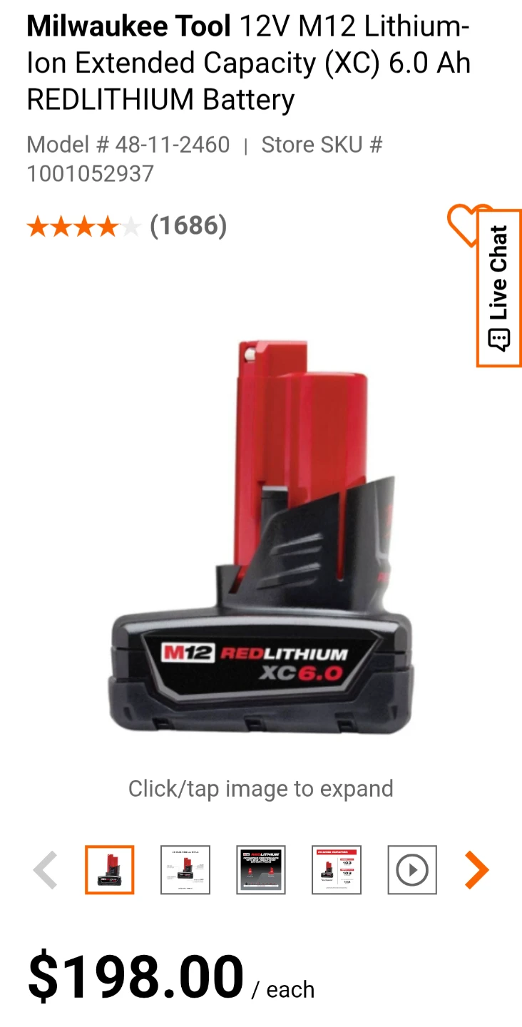 Milwaukee M12 REDLITHIUM XC 6.0 Ah Battery - photo 2