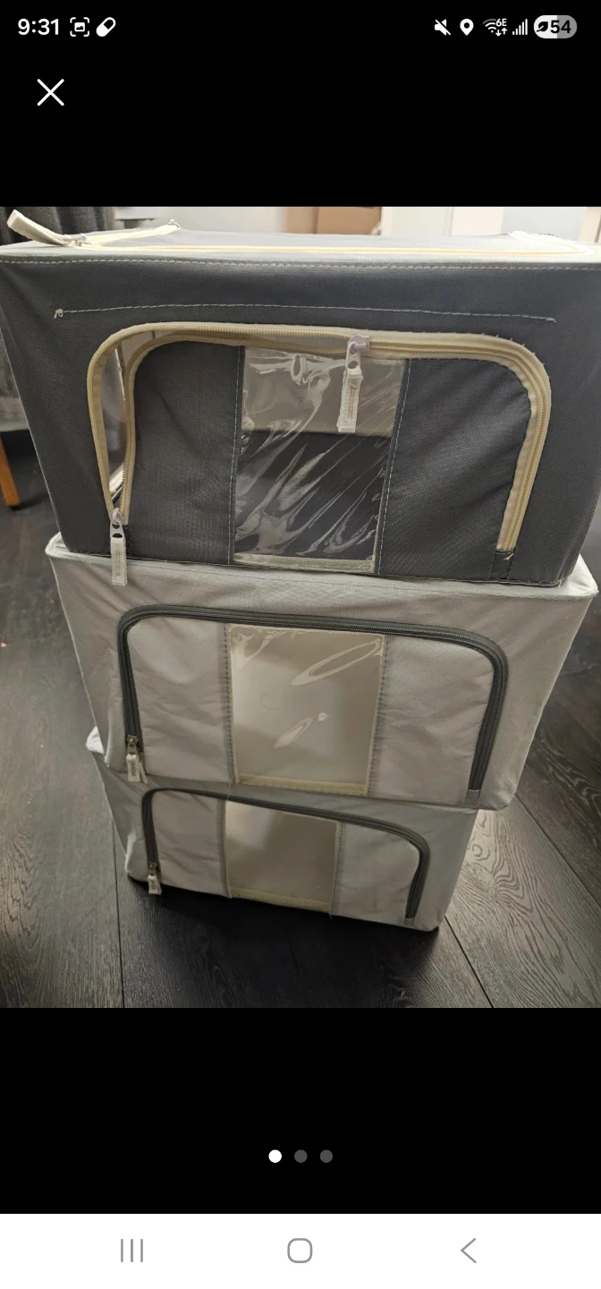 3 Storage Bins organizers set