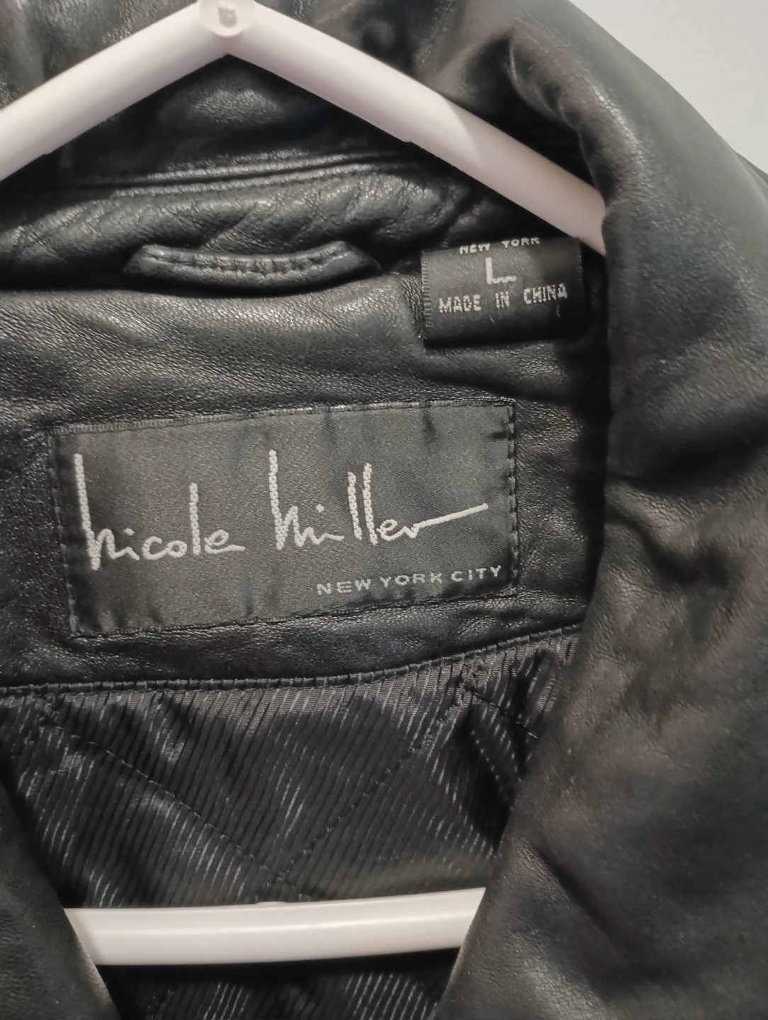 Nicole Miller Leather Jacket - Size L - photo 2