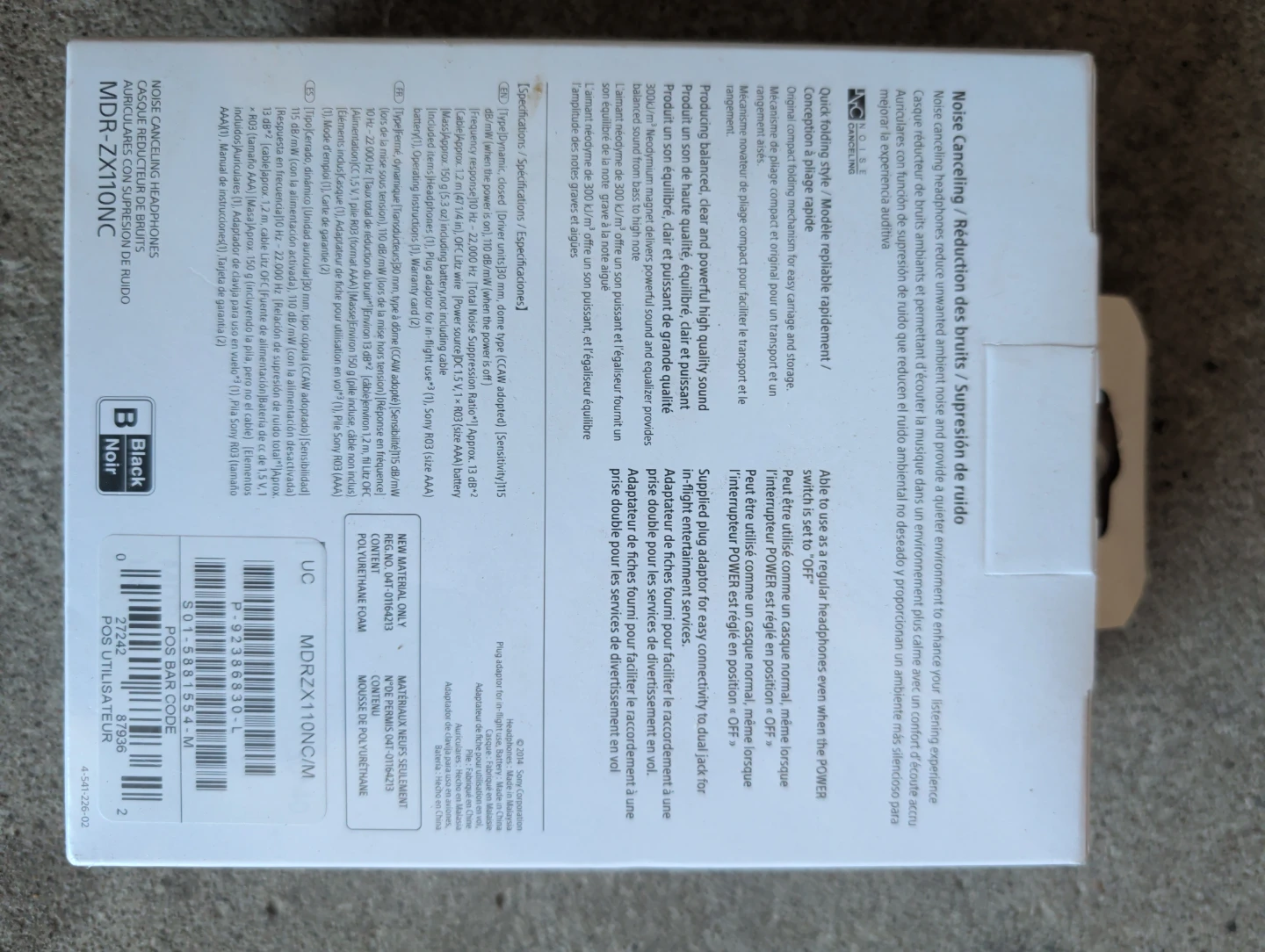 Sony Noise Cancelling Headphones MDRZX110NC/M - photo 2