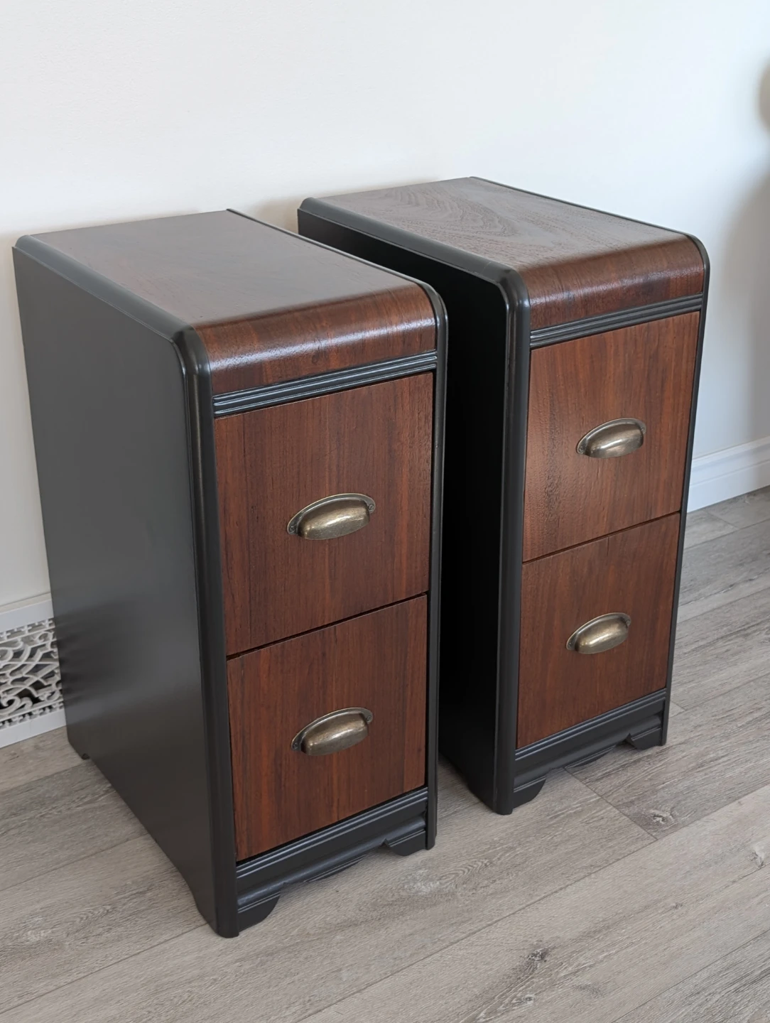 Vintage Two-Drawer Filing Cabinets (Set of 2)