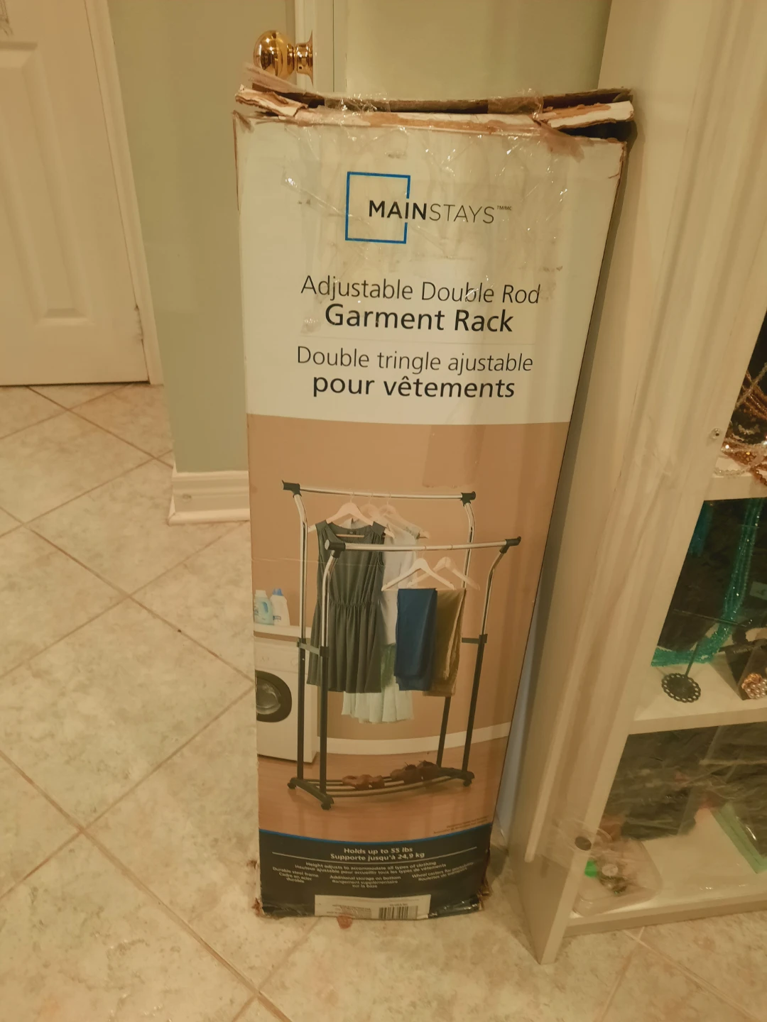 Mainstays Adjustable Double Rod Garment Rack - photo 2