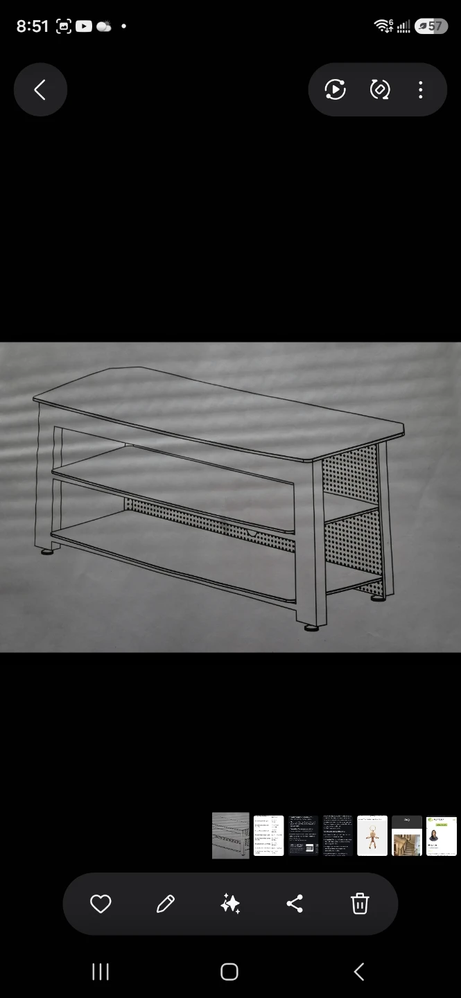 Contemporary wide screen AV/TV stand with 3 shelv - photo 2