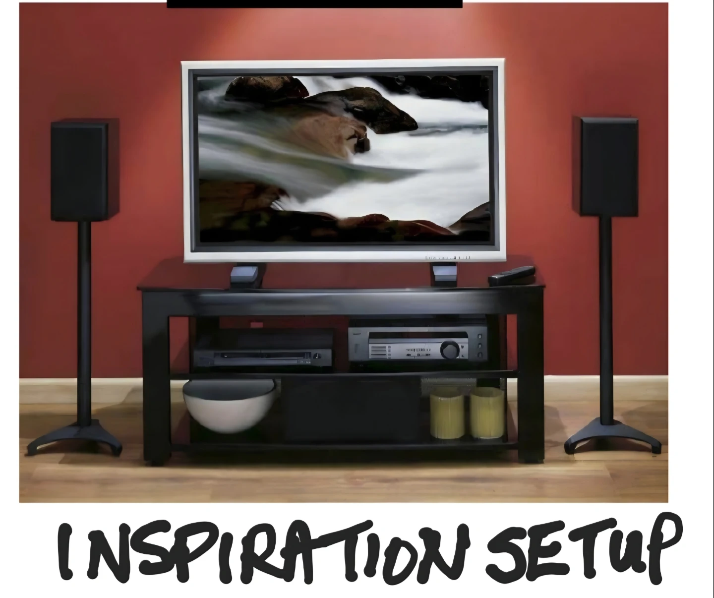 Contemporary wide screen AV/TV stand with 3 shelv - photo 3
