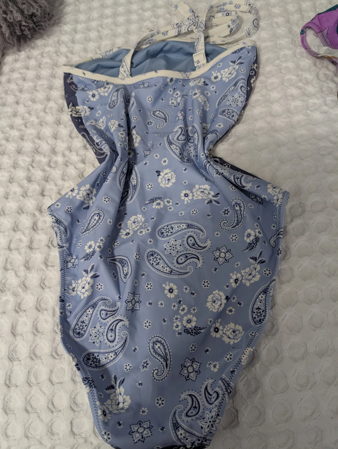 Aerie Blue Paisley One-Piece Swimsuit - photo 2