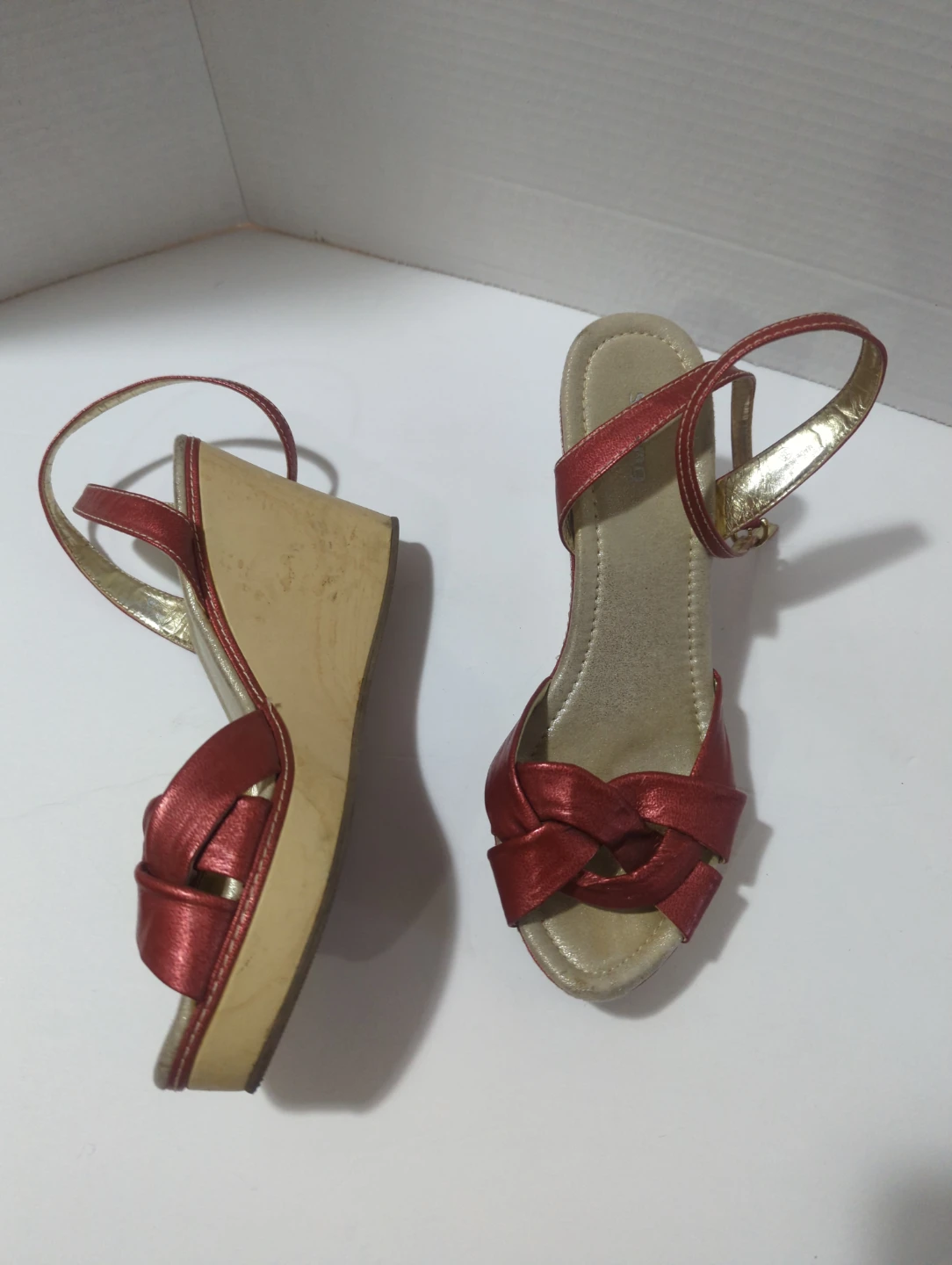 SPRING Red Wedge Sandals - photo 2