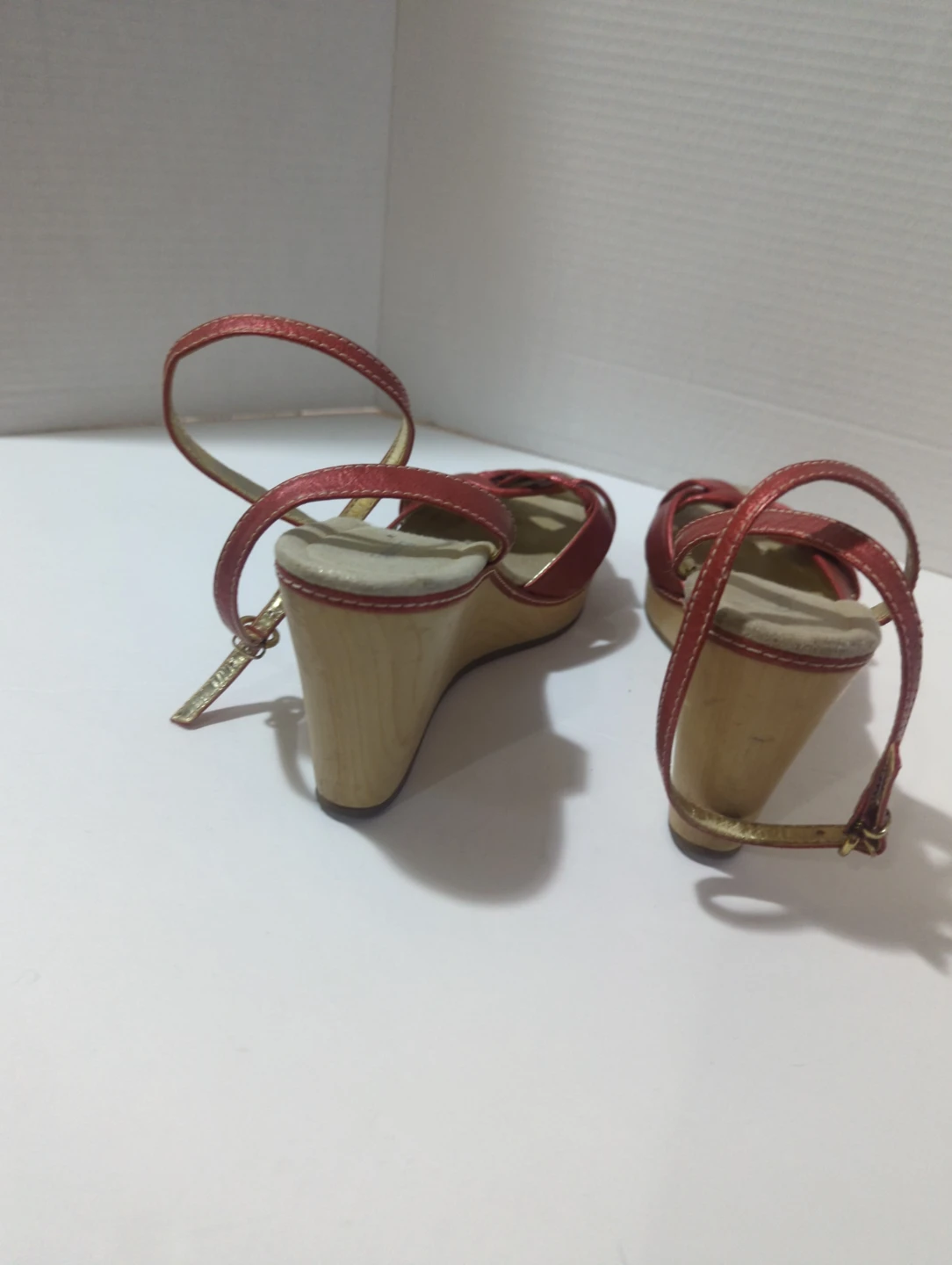 SPRING Red Wedge Sandals - photo 3