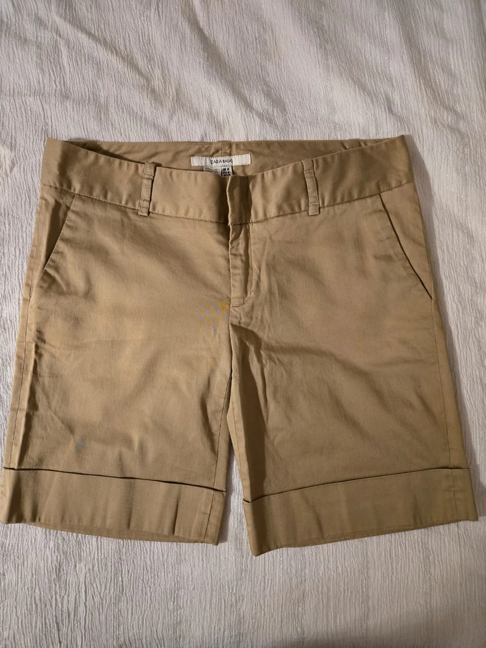 Zara Basic Women's Size M Khaki Shorts