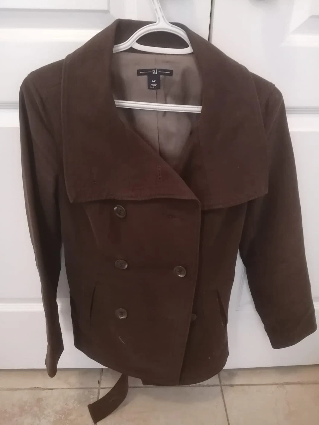 GAP Brown Double-Breasted Jacket - Size S/P