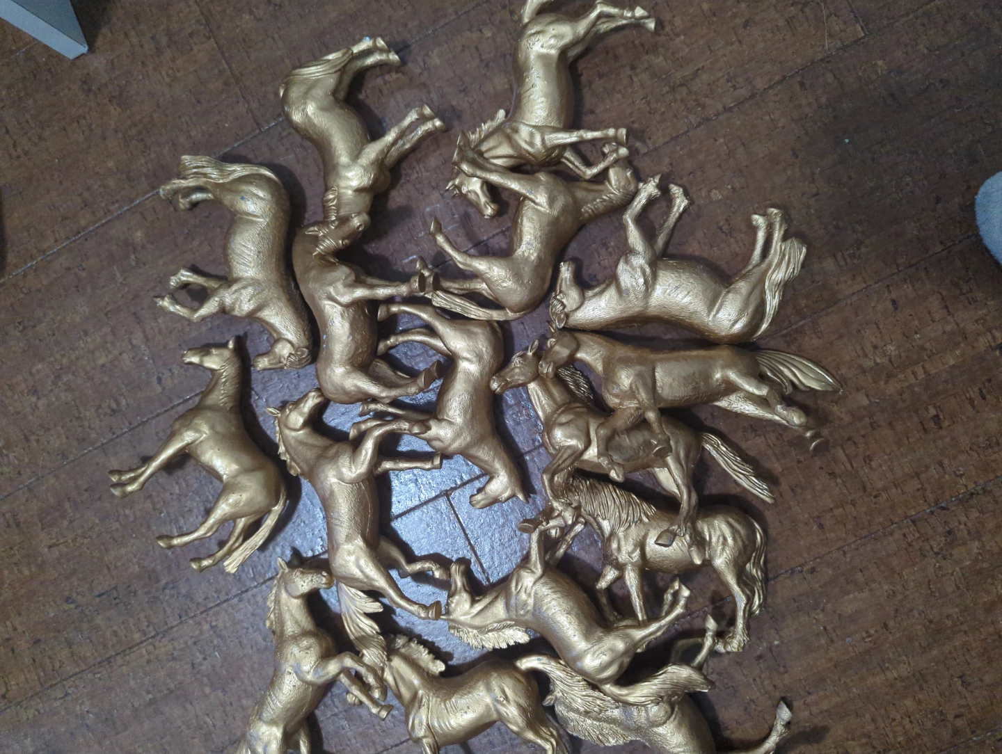 Gold Horse Figurines (Lot of 16)