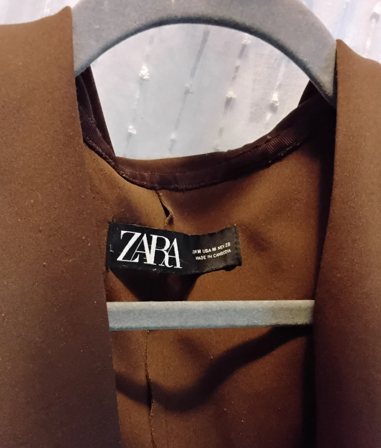 ZARA Women's Brown Hooded Duster Jacket - Size M - photo 4