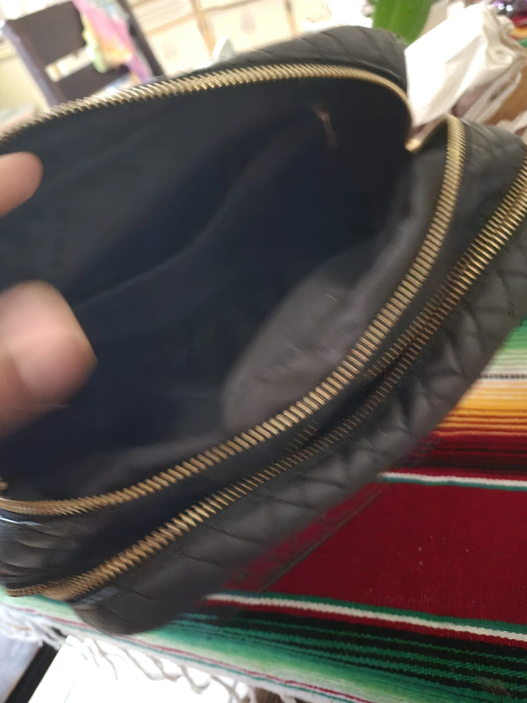 Vince Camuto Quilted Black Faux Leather Cosmetic Bag - photo 4