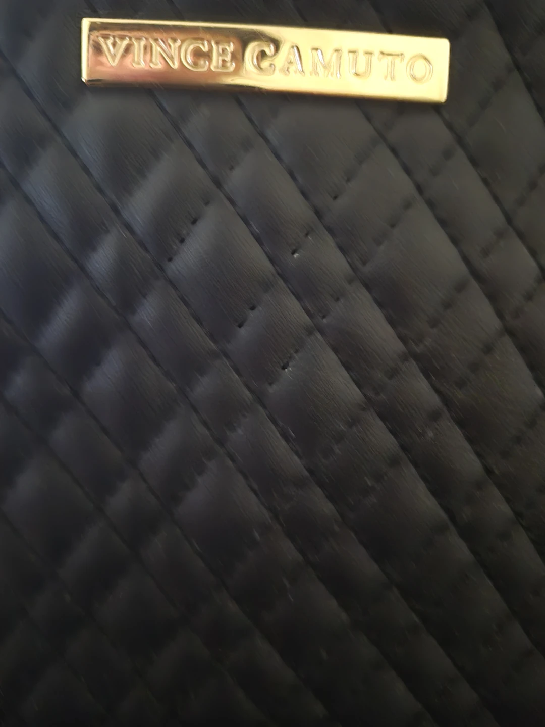 Vince Camuto Quilted Black Faux Leather Cosmetic Bag - photo 5