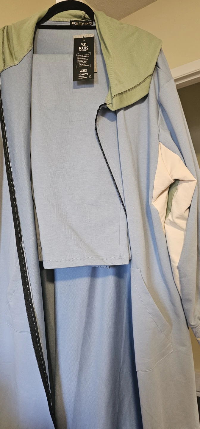 RUK Fashion Blue & Green Zip-Up Jacket - photo 4