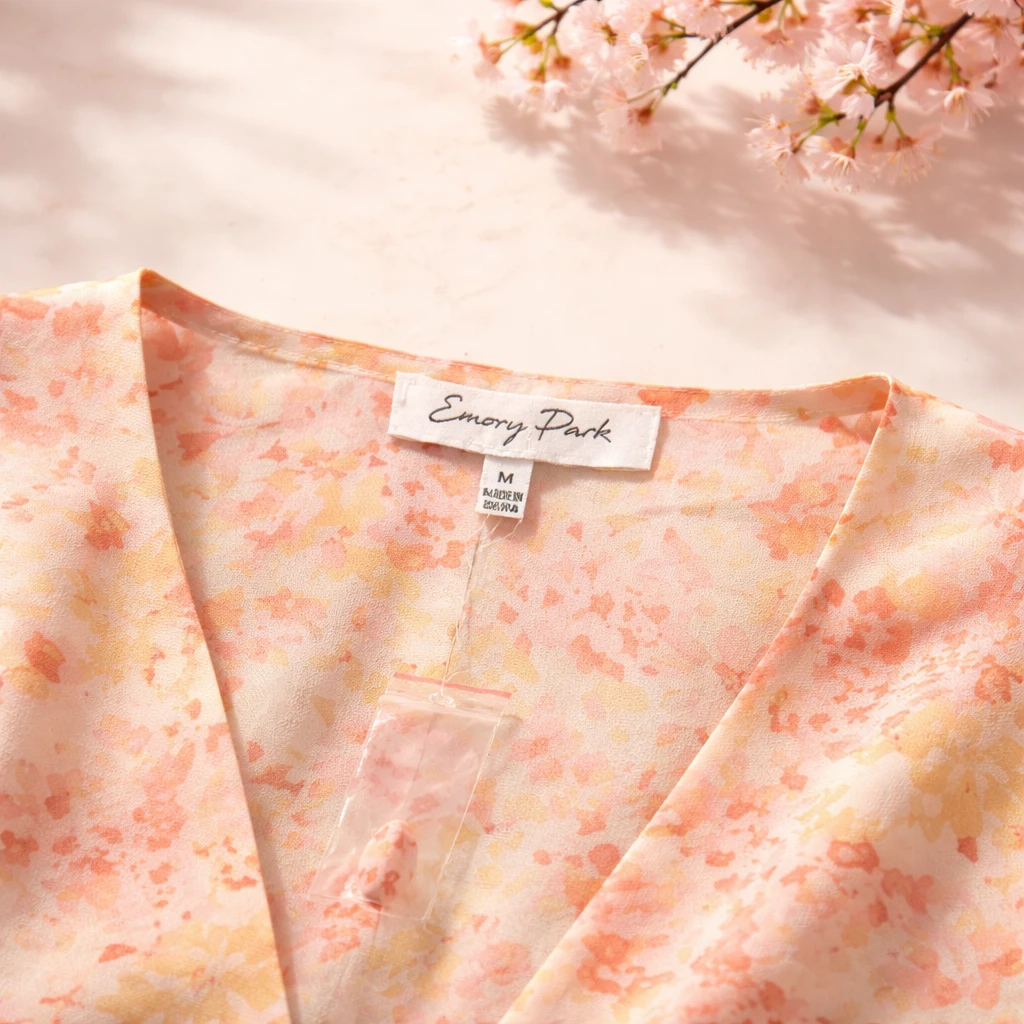Emory Park Floral Wrap Blouse - Medium