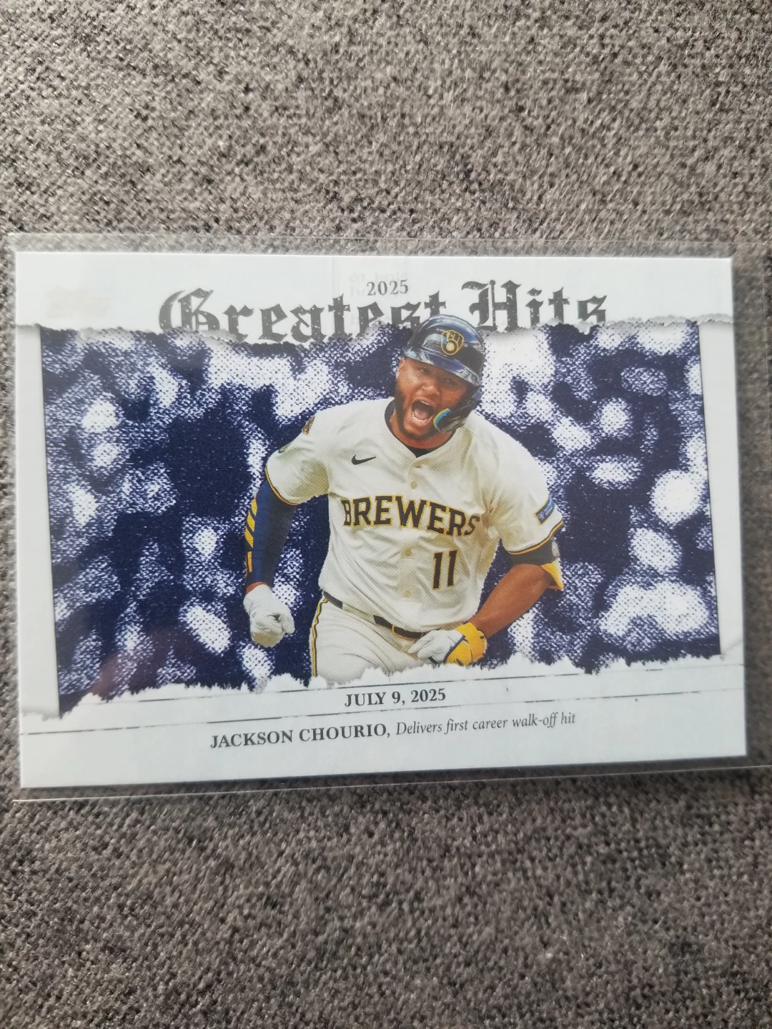 2025 Topps Greatest Hits Jackson Chourio Baseball Card