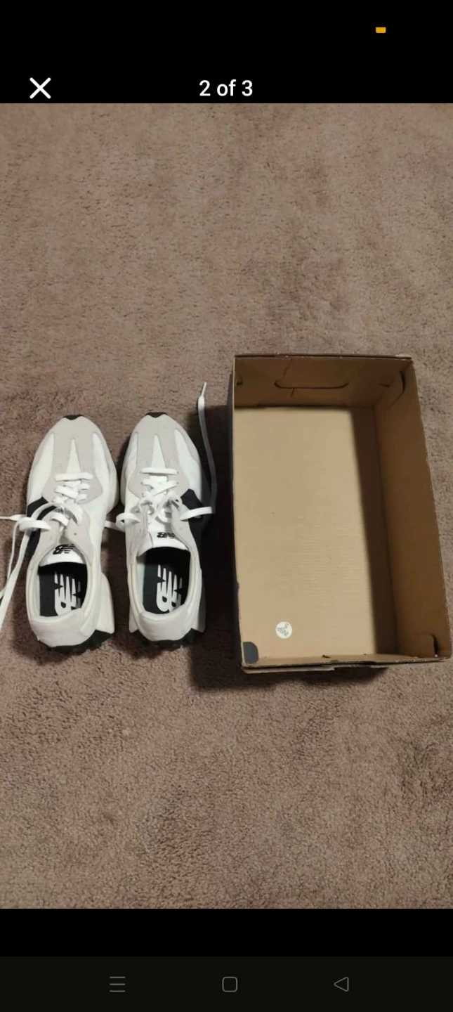 New Balance 327 White/Black Sneakers