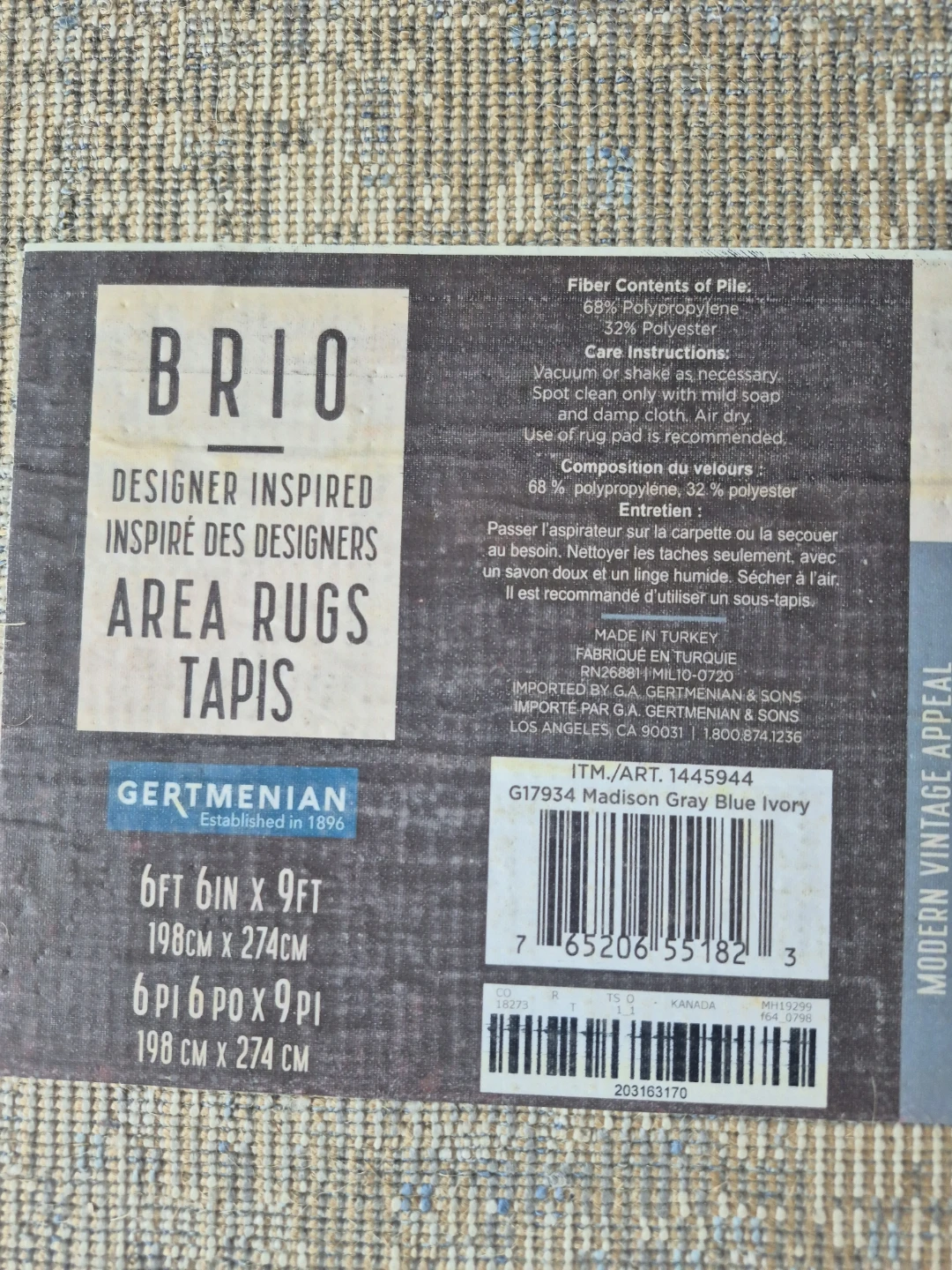 Brio Area Rug 6ft 6in x 9ft - photo 3