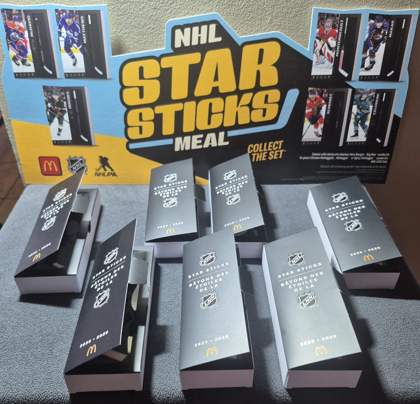 NHL Star Sticks Meal Collectible Hockey Sticks