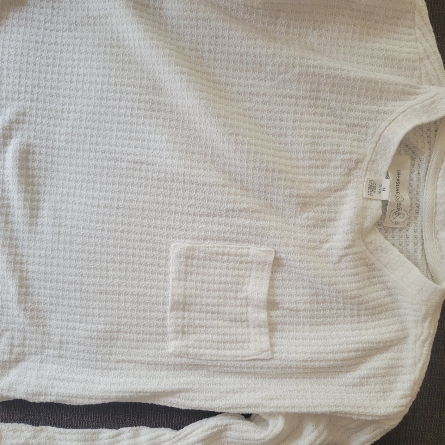 Treasure & Bond Waffle Knit Pocket Long Sleeve Top - photo 5