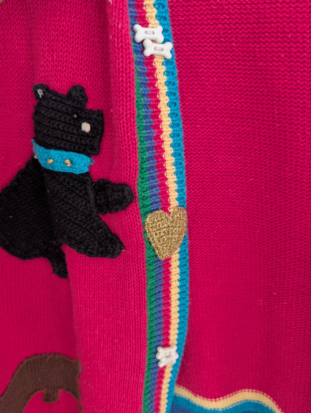 Vintage 90s Storybook Knits Dog Cardigan - photo 3