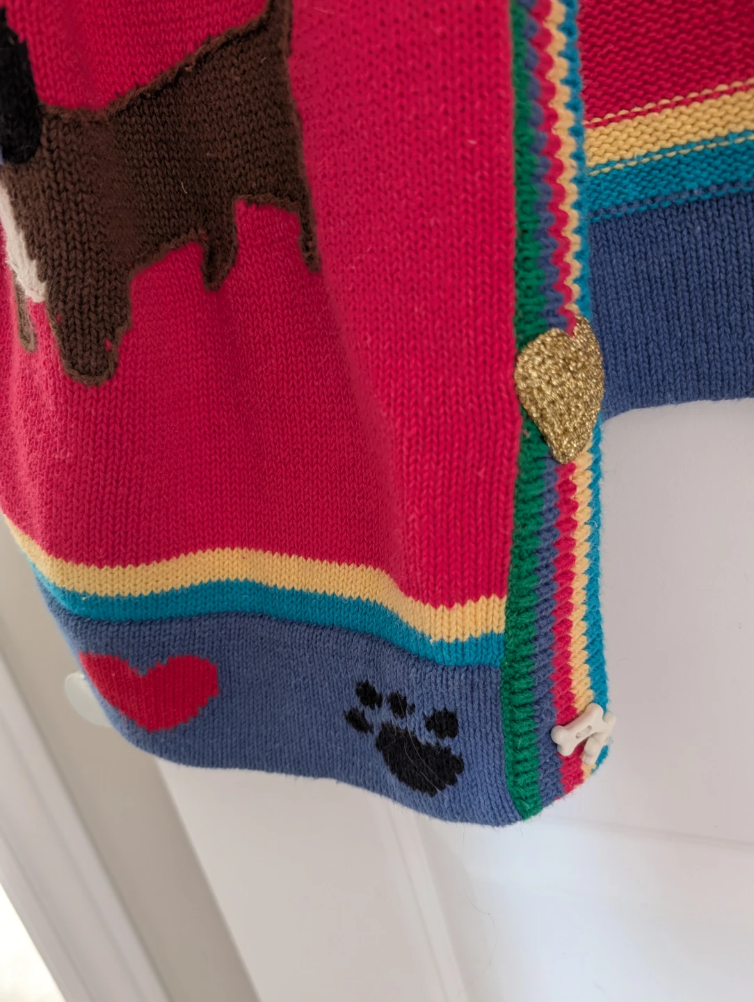 Vintage 90s Storybook Knits Dog Cardigan - photo 4