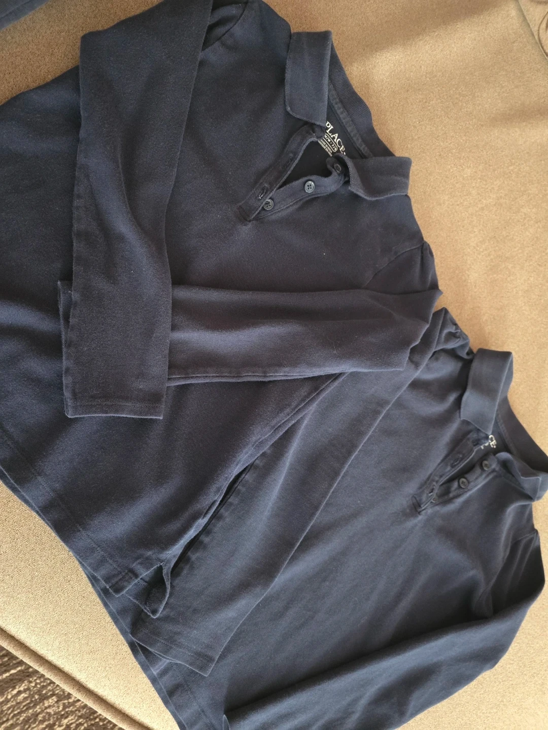 School Uniform Girls M 7/8 Long Sleeve Polo