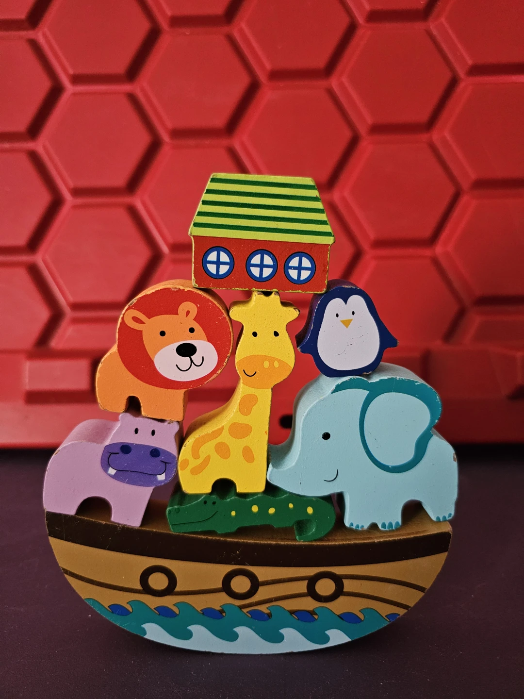 Wooden Noah's Ark Animal Stacker Toy ( Bathurst and Finch )