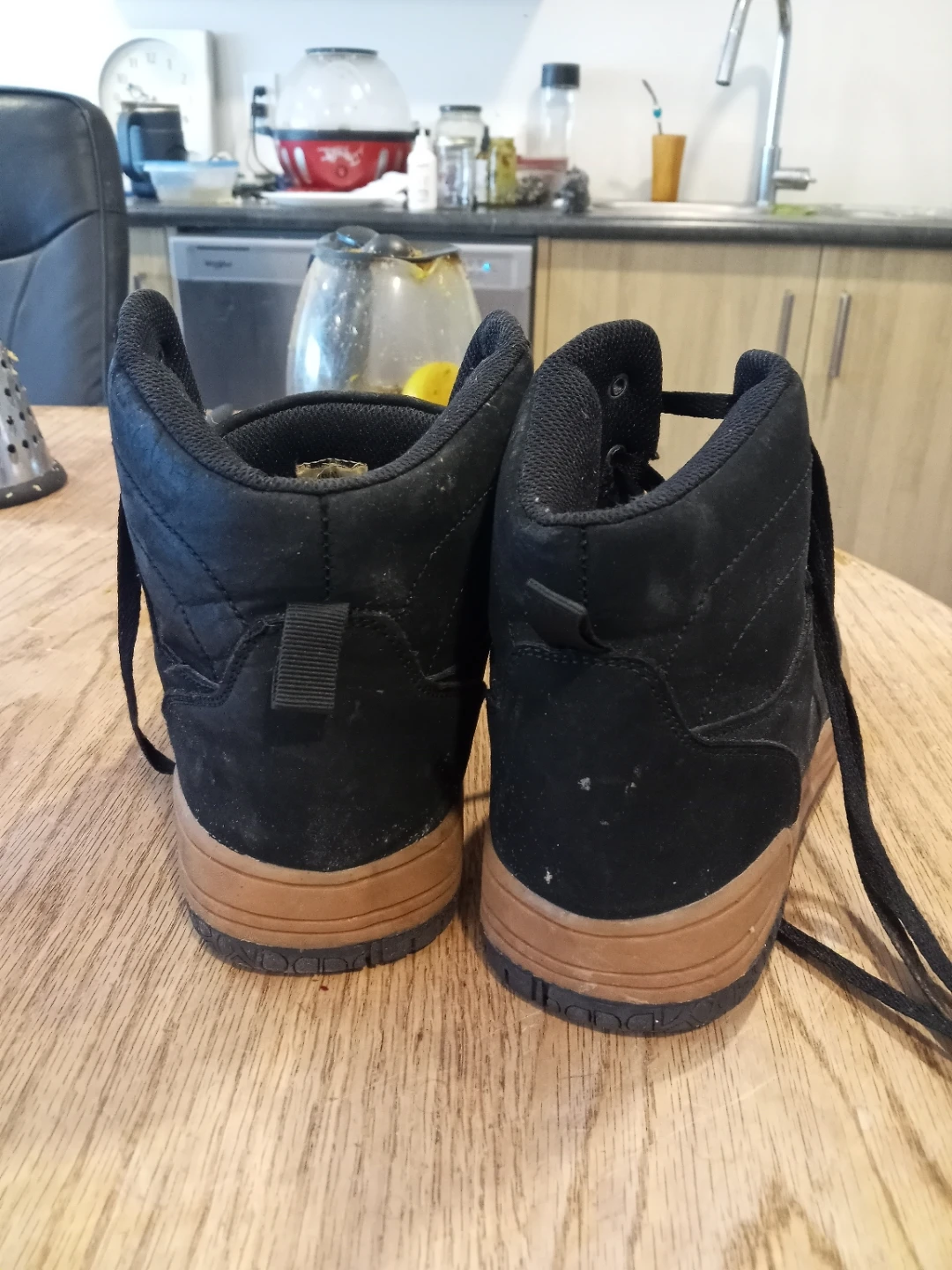 Black High-Top Sneakers Size 9 - photo 2