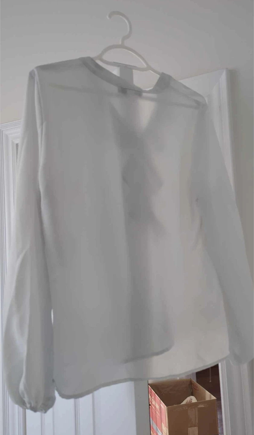 Nine West White Ruffled Blouse - photo 2