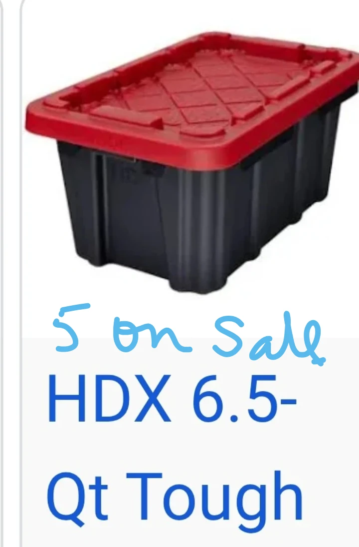 HDX 6.5 Qt Tough Storage Bin with Lid