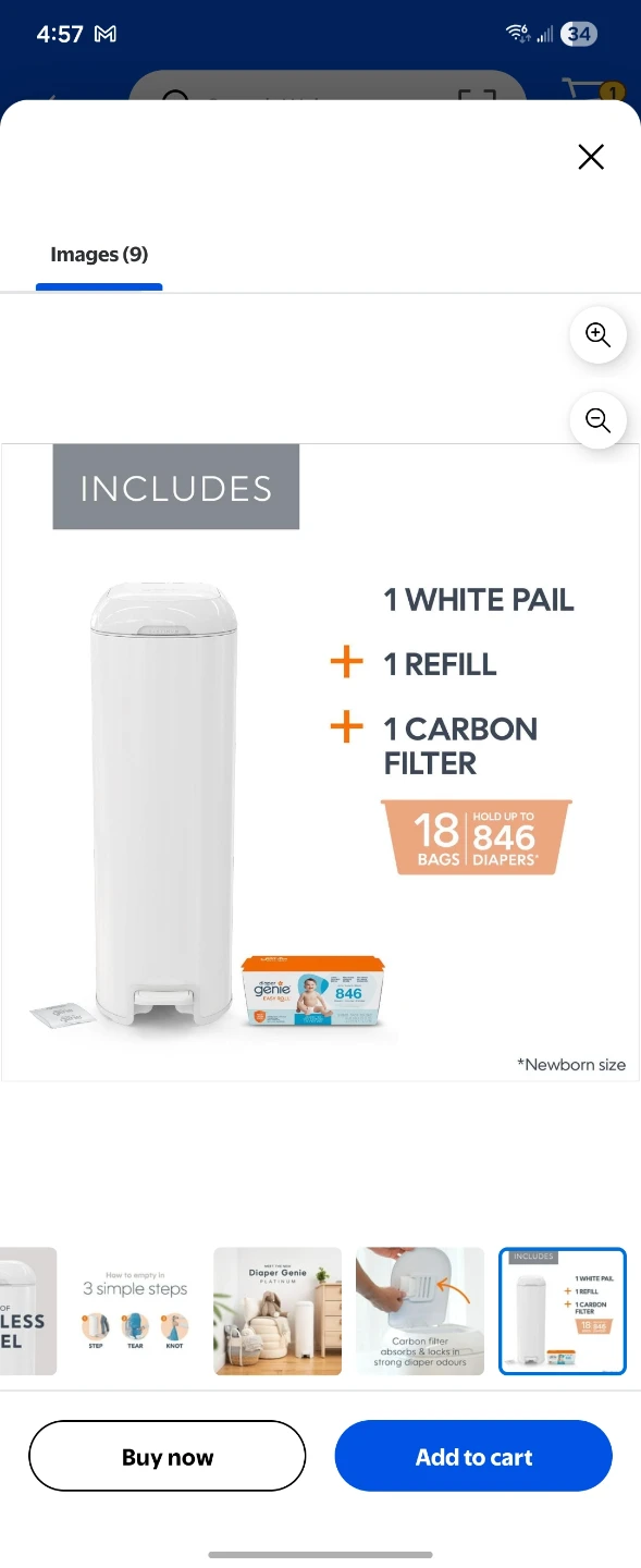 Playtex Diaper Genie Diaper Pail - photo 2
