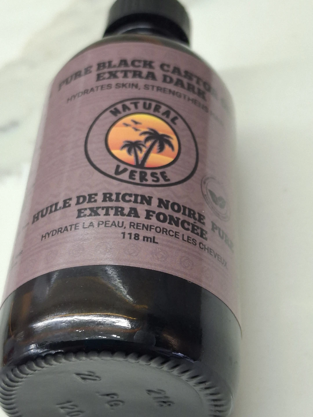 Natural Verse Pure Black Castor Oil, Extra Dark, 118 mL - photo 2