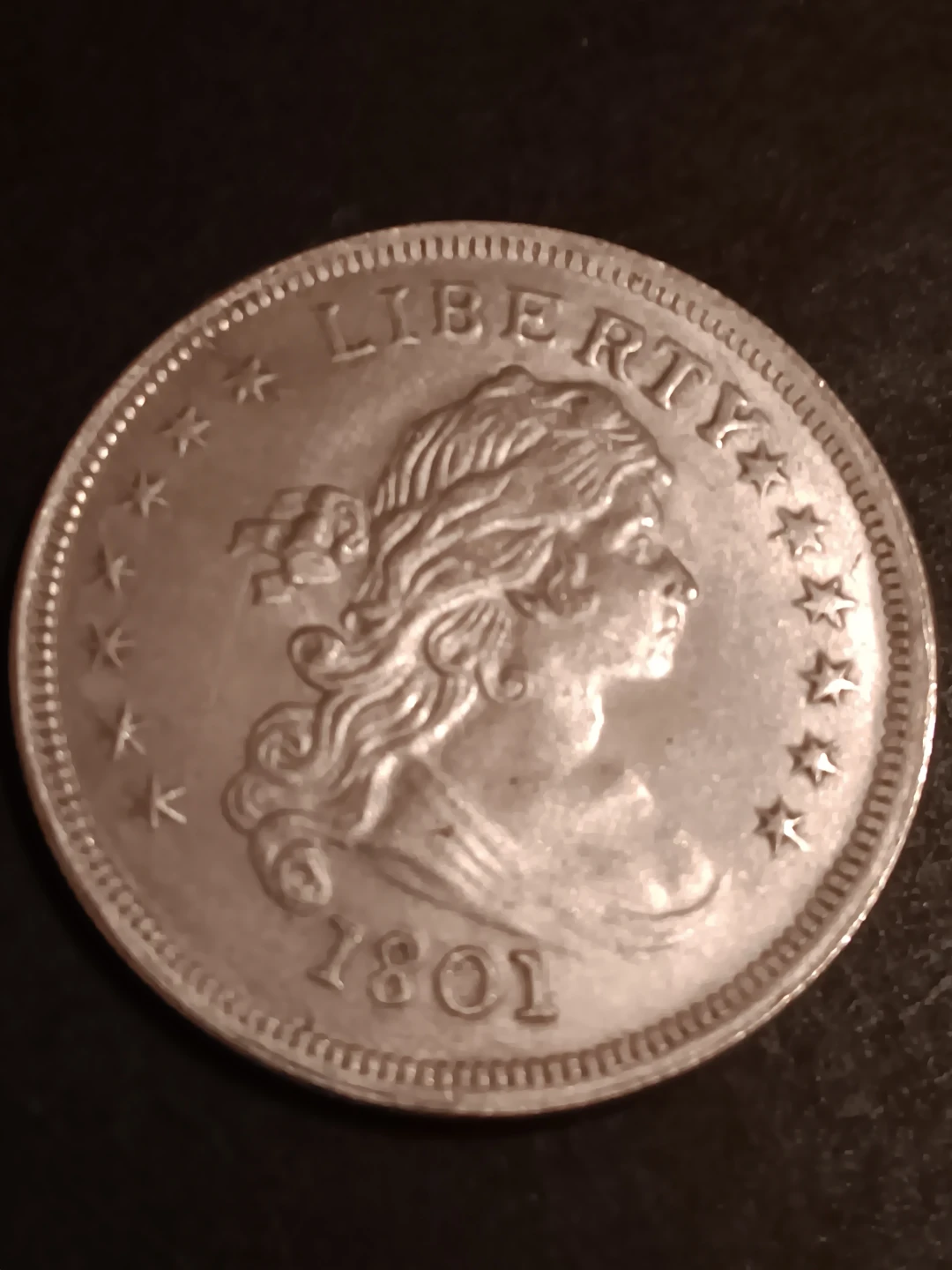 1801 SILVER DOLLAR REPLICA COIN.