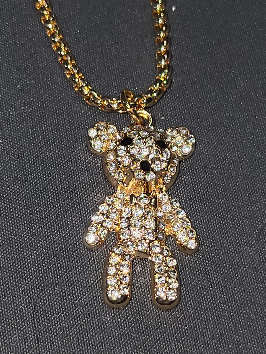 swarovski Gold Teddy Bear Pendant Necklace - photo 2