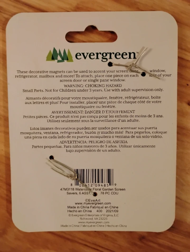 Evergreen Floral Garden Screen Savers Magnets - Set of 6 - photo 2