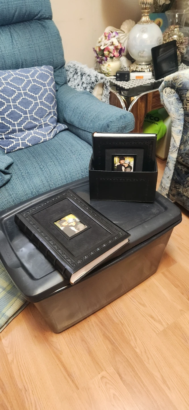 Set of 3 Black Photo Albums - photo 3