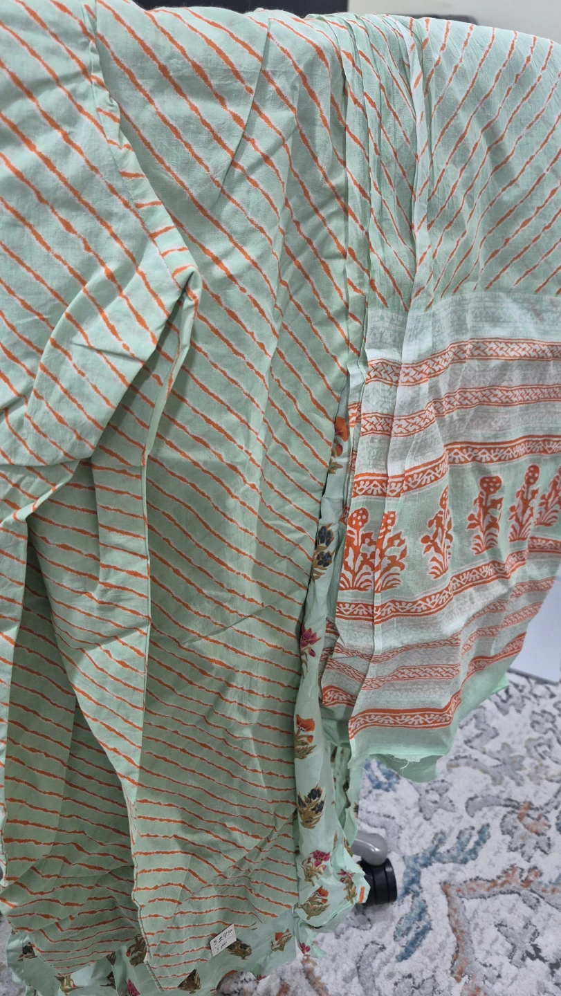Light Blue Floral Print Kurti - photo 4