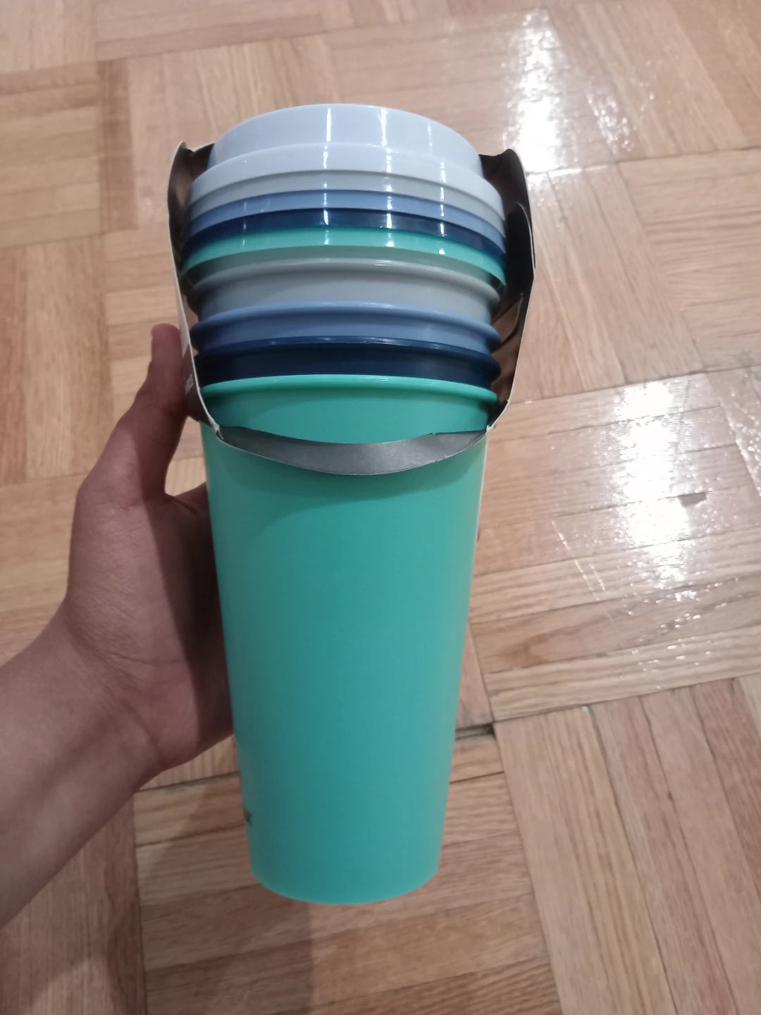 Manna 5-Piece Reusable Coffee Cups with Lids - photo 2