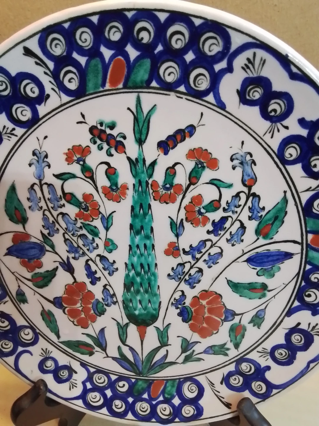 Vintage Hand Painted Greek Majolica Plate 8.5" - photo 2