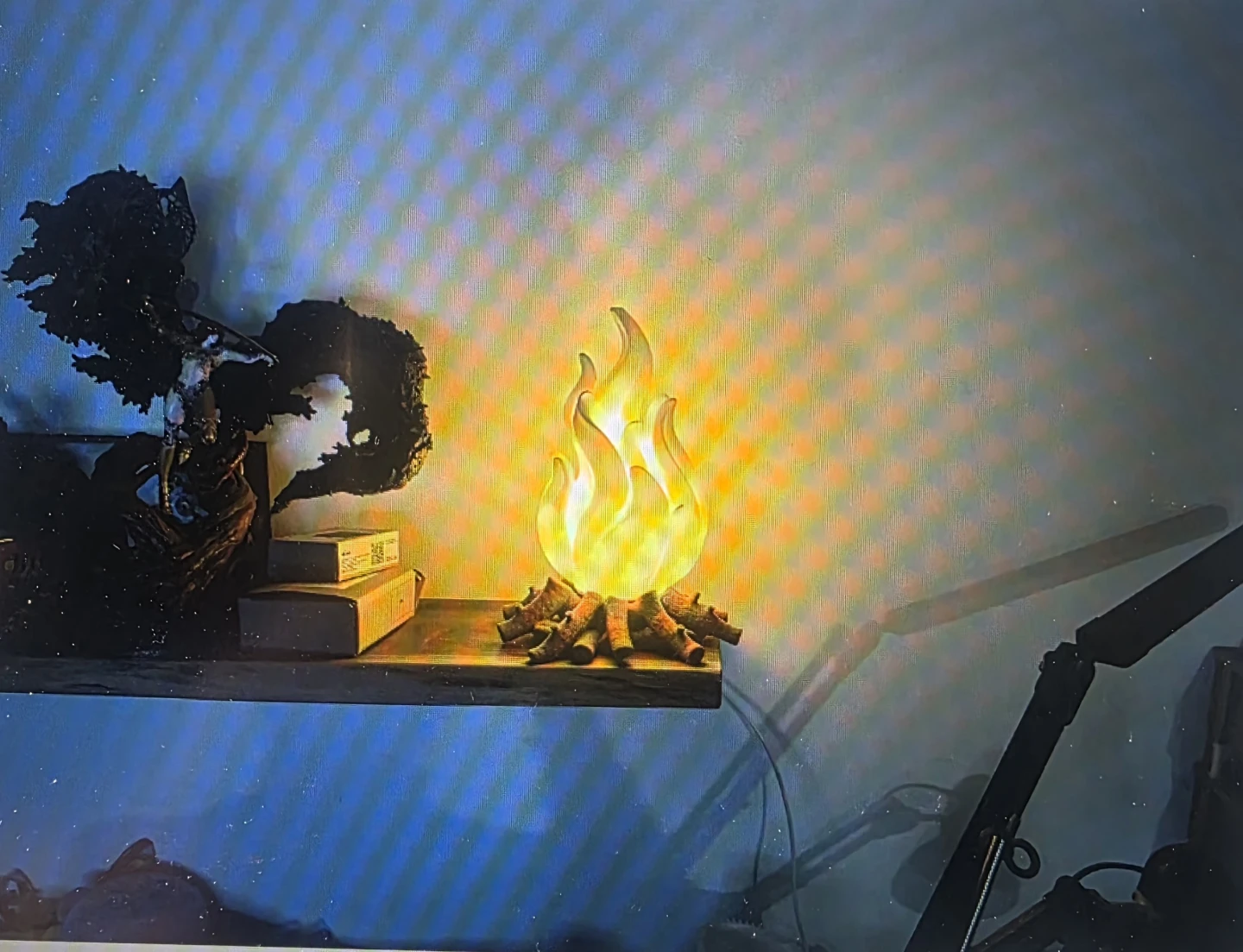 Faux Campfire Lamp