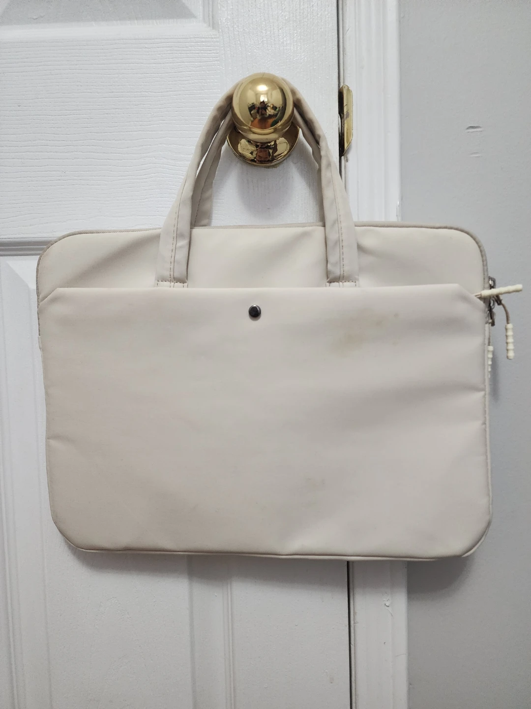 13" Padded Laptop Bag with Handles - Cream